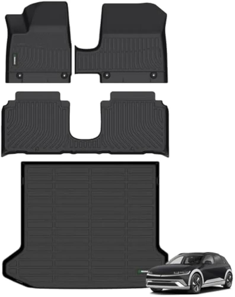 ANBINGO® Floor Mats & Cargo Liner for 2025 2026 Hyundai ioniq 5
Sliding Center Console, All Weather TPE Car Mats, 1st & 2nd Rows Waterproof Non-Slip Floor Liner, ioniq 5 Accessories - Black