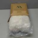 Amlie Home Honeycomb Knit Throw Blanket for Couch, Dual-Sided Soft Chenille Decorative Blankets for Sofa & Chair, 50"x60", Khaki & White