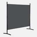 Single Panel Room Divider, Folding Privacy Screen Room Dividers for Office Home Dorm Separation, Freestanding Room Divider Screen Fabric Panel, Grey (71" - 1 Panel)