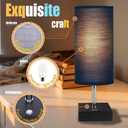 Table Lamp Touch Dimmable Rechargeable Small(Blue) | 12 inch height,3-level dimmable brightness,cord-free portable design,great for nightstand,kids room,living room