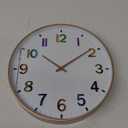 HZDHCLH Kid Wall Clocks Battery Operated,12 inch Silent Non Ticking Modern Wall Clock for Nursery Kids Room Living Room Bedroom Kitchen Office Classroom Decor (Gradient)
