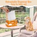 100 Pack Cat Litter Box Liners, Compatible with MeoWant SC01/C02/LR01 Litter Bags, Extra Thick Drawstring Heavy Duty Cat Waste Bags, 18.5" x 12.6"