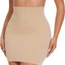 MISS MOLY Shapewear Half Slips for Women High Waist Body Shaper Seamless Tummy Control Skirt Smoother Under Dresses (Small, Nude)