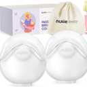 Nuliie 2 PCS Silicone Breast Milk Collectors for Breastfeeding Leak-Proof, 3oz/90ml Portable Milk Catcher, BPA-Free Soft Breast Shell, Wearable Manual Breast Pump for Newborns Essentials (White)