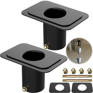 2pack Rain Chain Gutter with Bolt Anti-Rust Black Metal Adapter Decorative Rain Chains for Outside Gutter Downspout Adapter Rainchain Installation Kits