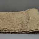 OLANLY Dog Door Mat for Muddy Paws 48x30, Absorbs Moisture and Dirt, Absorbent Non-Slip Washable Doormat, Quick Dry Chenille Mud Mat for Dogs, Entry Indoor Entryway Carpet for Inside Floor, Beige