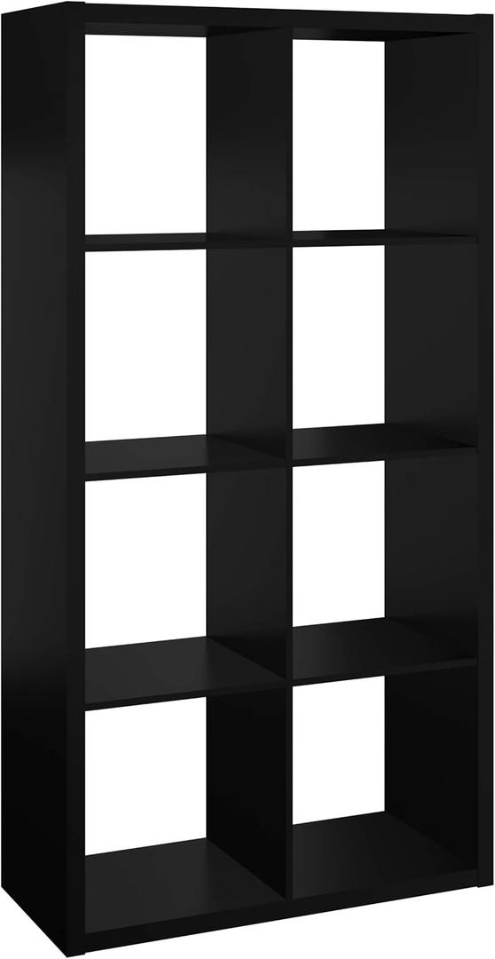 ClosetMaid Decorative Open Back 8-Cube Storage Organizer, Black
