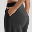 ODODOS Wide Leg Pants for Women Pants with Pockets, 29" Inseam, Black Onyx, Medium (Black)