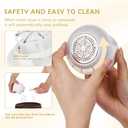 Scienbeauty Fabric Shaver Fuzz Remover Rechargeable, Electric Lint Remover with Light, Sweater Shaver with Stainless Steel 6-Blades, Dual Protection for Fuzz, Lint, Pills, Bobbles Removing
