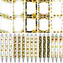 Fuutreo 30 Pcs Sunflower Notepads with Pens Sunflower Sticky Notes Flower Ballpoint Pens for Teacher Gifts Flower Favors Office Supplies