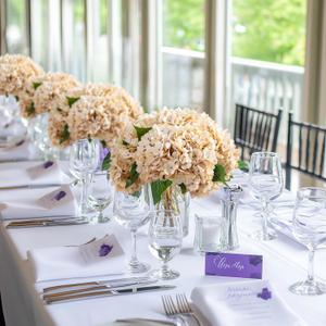 10PCS Fake Hydrangea Artificial Flowers Hydrangea Bouquet for Home Wedding Bridal Bouquet Office Party Table Centerpiece DIY Floral Decor (Autumn White)