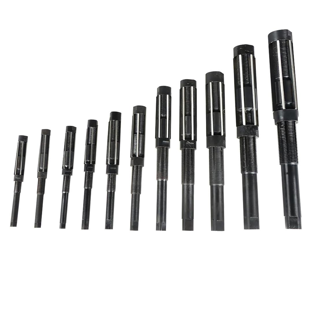 marddpair 11Pcs H4-H14, 15/32 Inch to 1-1/2 Inch Adjustable Hand Reamers High Set Speed Steel 6 Blades Fit for Drilling Machine and Other Machine
