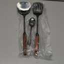 Titanium Spatula Set of 3 for Kitchen, Kitchen Utensil Set Pure Titanium, Food Grade, High Heat Resistant Cooking Utensils, Easy to Clean, Black