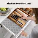 2 x Drawer Liners for Kitchen Cabinets, Non-Adhesive Shelf Liner  Thick and Waterproof Kitchen Drawer Liners  Shelf Paper for Cupboard and Dresser  Non-Slip and Easy-Clean (12"W x 120"L, Grey Diamond)