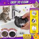 Interactive Cat Toys for Indoor Cats: Upgraded 360 Automatic Spin Flying Bird Feather Wand with Silicone Protected Rod Safe Play, Strong 8cm Suction Cup, USB-Rechargeable for Bored Kittens and Adult