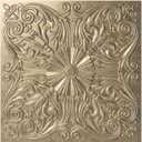 Art3d Decorative Ceiling Tile 2x2 Glue up, Lay in Ceiling Tile 24x24 Pack of 12pcs Spanish Floral in Antique Gold