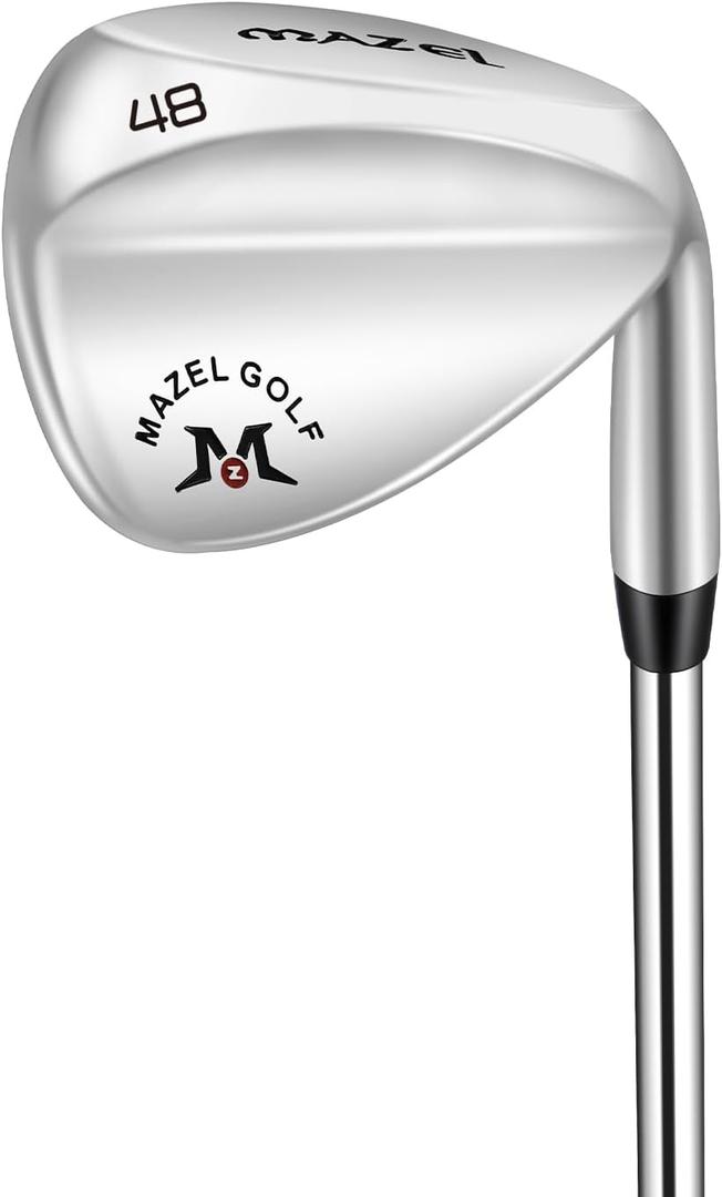 MAZEL Forged Golf Wedges for Men & Women - Golf Gap Wedge, Sand Wedge,Lob Wedge,Escape Bunkers and Quickly Cuts Strokes Around The Green,High Loft Golf Club Wedge (Silver 48 Degree Wedge) 35in, Right