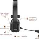 Trucker Bluetooth Headset V5.0, Wireless Headset with Noise Canceling&Mute Microphone for Cell Phones, On Ear Bluetooth Headphone for Computer, Zoom Meetings, Skype, Home Office