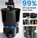 OHLPRO for MagSafe Car Charger Cup Holder Mount, 15W Fast Wireless Magnetic Charging Phone Holder for iPhone 17 16 15 14 13 Series, Adjustable Car Mount with Large Cup Base, One-Hand Operation
