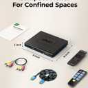 DVD Players for TV with HDMI, DVD Players that Play All Regions, Simple DVD Player for Elderly, CD Player for Home Stereo System, Included HDMI and RCA Cable, with Big Buttons Remote Control