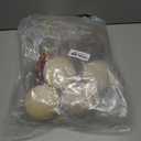 Liliful 4 Inch Red and Green Velvet Christmas Ornaments Set, 6 Large Flocked Ornaments Ball, 24 Christmas Velvet Ribbon Bows 5 x 7, Shatterproof Vintage Xmas Tree Wreath Mantel Hanging Decor