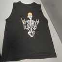 BRUBOBO Womens Funny Skull Graphic Tank Tops Summer High Neck Sleeveless Workout Tee Shirts, Medium,Black