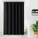 Barossa Design Extra Long Black Shower Curtain Liner with 3 Magnets - 72" x 84" XL, Waterproof PEVA Lightweight Shower Liner for Bathroom, PVC Free, Metal Grommets - Black, 72x84