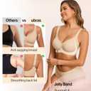 Ubras Breathable Jelly Wireless Bra, Supportive Seamless Bra for Women Comfortable Bra Everyday Wear (Beige) M