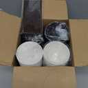 Clawsoff 100 Pack 12 oz Coffee Cups with Lids, Disposable To Go Paper Coffee Cups with Sleeves and Stirring Sticks for Hot/Cold Drinks Office Home Shop Event (Black)