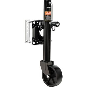 YOMILINK 1000 lbs Trailer Jack with Wheel, Heavy Duty Swivel Boat Jack, 12" Lift, Bolt-on Tongue Trailer Jacks for RV Boat Trailers, Black