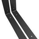 2 Pack - 10"L x 6"H Angle Shelf Bracket, Iron Shelf Brackets, Metal Shelf Bracket, Industrial Shelf Bracket, Modern Shelf Bracket, Shelving