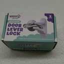 Door Lever Lock (2 Pack)  Prevents Toddlers from Opening Doors  Easy One-Hand Operation for Adults  Durable ABS with 3M Adhesive Backing  No Tools Needed for Install (White)