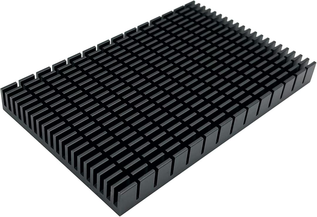 Aluminum Heat Sink 150mmx93mmx15mm/ 5.9x3.66x0.59 inch High Power Large Heatsink Module Cooler Fin for PCB Board LED Motherboard Cooling GPU Backplate Radiator Routers RTX 3090 3080 Black (1 Pcs)