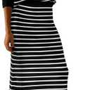 PRETTYGARDEN 2 Piece Skirts Sets for Women Fall Fashion 2026 Striped Sweater Dress Knit Lounge Travel Outfits Winter Clothing (Black)