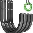 Garden Hose Holder Wall Mount - Aluminum Hose Hanger for Outside, Durable Wall-Mounted Hose Holder for Garden & Outdoor Use4 Hooks