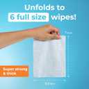 Impossibly Compact Travel Flushable Wipes - 99.5% Water and Aloe - Safe for Sensitive Skin & Hypoallergenic - Travel Essentials for Adults, Kids & Babycare, Unscented, 8 Pack 48 Wipes