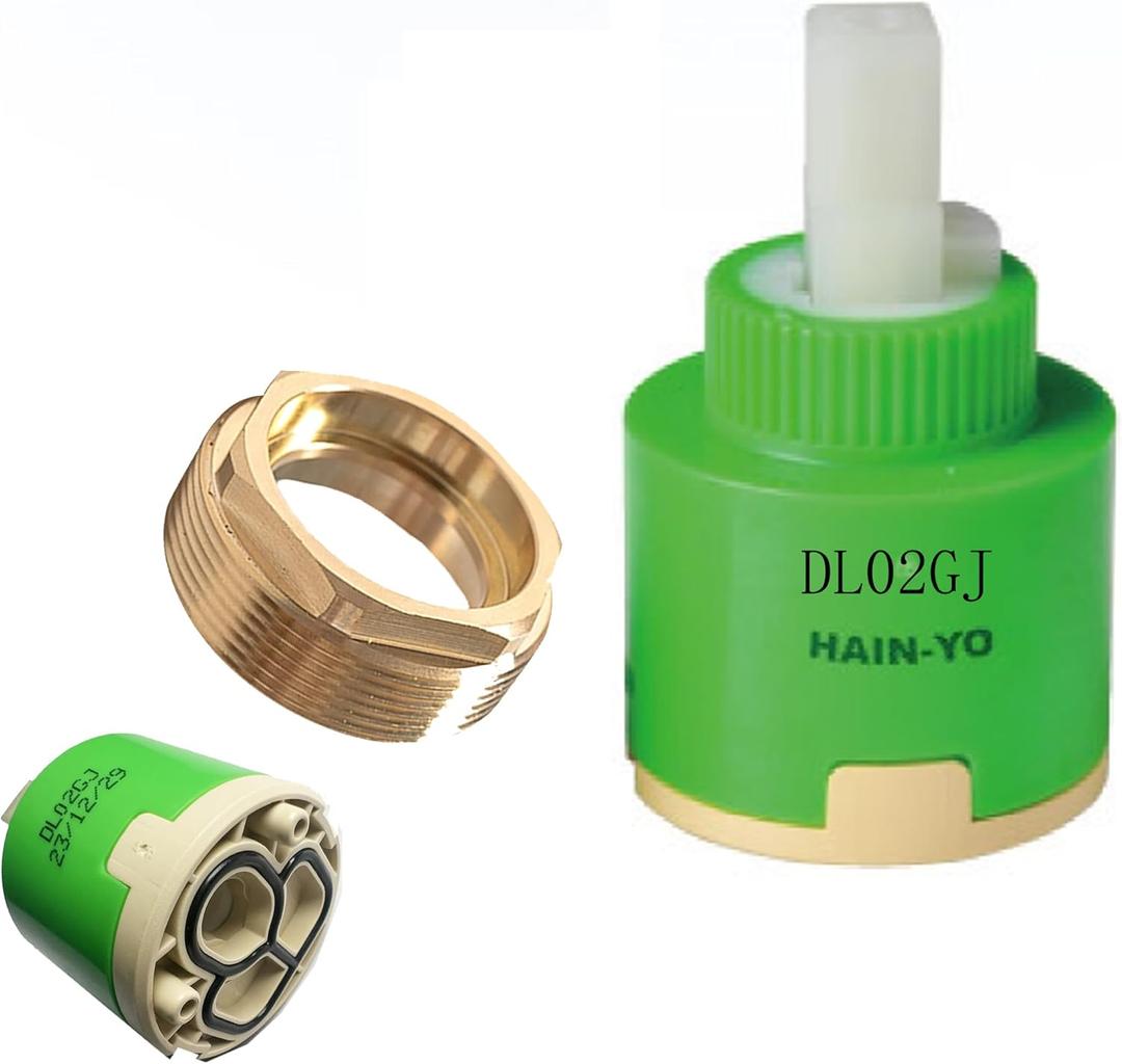 Hain-Yo DL02GJ 40mm Single Lever Faucet Cartridge, Sturdy, OEM Faucet Cartridges, Bathroom Ceramic Cartridges, Compatible with Belanger FC9AC006 40mm Ceramic Faucet Cartridge, 1.58 INCHES (DL02GJ)