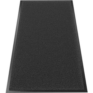 Front Door Mat Outside Entrance, 48" x 24" Doormat Outdoor Indoor Entrance, Non Slip Indoor Mats for Entryway, Heavy Duty Waterproof Low Profile Welcome Mat for Entry, Patio, High Traffic Areas, Black Mesh