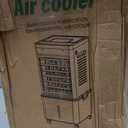 Evaporative Air Cooler Fan, Small Swamp Cooler Fan with 12L Removable Water Tank, 6 Speeds, Cooling Spray Modes & Lights, Remote, 24H Timer for Bedroom, Office & Living Room