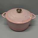 Umite Chef 5QT Enameled Cast Iron Dutch Oven Pot with Lid, Heavy-Duty Cookware for Bread Baking, Braising, Stews, Roasting, Wedding Registry Ideas & Gifts (Pink)