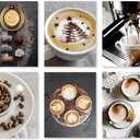 ACIYQHI Coffee Wall Art Bar Art Posters Dining Room Wall Decor,Vintage Kitchen Restaurant Aesthetics Decorations Set of 6 (8x10inch,Unframed).