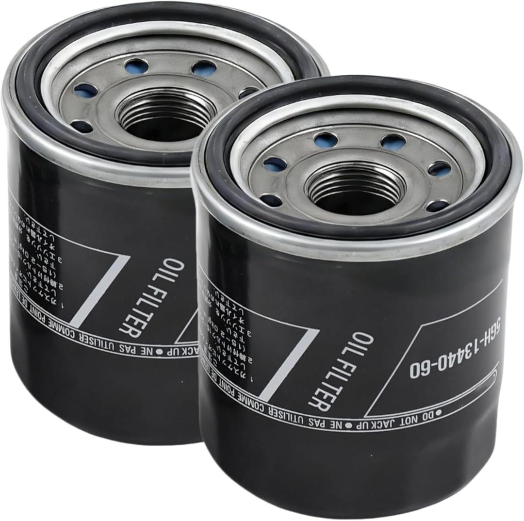 Oil Filter Compatible with Yamaha Honda Outboard Engines 9.9-115 HP 5GH-13440-71-00 5GH-13440-00-00 5GH-13440-30-00 5GH-13440-70-00 15400-PFB-007, Yamaha F100 F115 F15 F25 F30 F40 F50 2 Pack