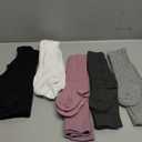 Looching 5 Pack Baby Toddler Girls Cute Cable Knit Cotton Tights Pantyhose Leggings Stocking Pants (2-4T, White,black,grey,dark Grey,purple)