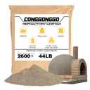 44 lb Masonry Refractory Mortar Rated 2600°F – Fireplace Brick, Pizza Oven | No Heat Cure. Just add water & mix. Trowel into joints & flues. For Masonry: fire pits, kilns, forges. Reheat Safe