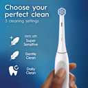 Oral-B Rechargeable Electric Toothbrush, iO2 Starter Kit, 3 Cleaning Modes, Automatic Pressure Sensor to Protect Gums, 2 Brush Heads, Pure White