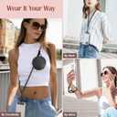 2 x Dadanism Cell Phone Lanyard for iPhone, Crossbody Phone Strap and Phone Wrist Strap Kit with Detachable Wallet, Cellphone Lanyard Crossbody for iPhone 16 and Most Smartphones, Black