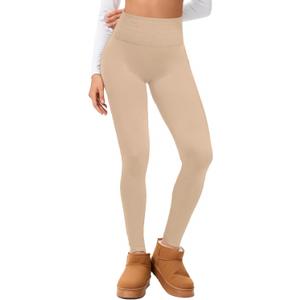 Hi Clasmix Fleece Lined Leggings Women - Seamless Thermal Winter High Waisted Tummy Control Thick Warm Yoga Pants (XX-Large, 02-nude)