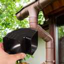 Veemoon Gutter Downspout Extensions Elbow, 90 Bend Angle Downspout Fitting Aluminum Alloy Rain Gutter Elbow Connector Pipes Right Angle Adapter for Easy Installation and Durable Use