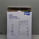 Vanity Mirror with Lights, Hollywood Lighted Makeup Mirror with 3 Color Lighting Modes and 9 Dimmable Bulbs, Detachable 5X Magnification, Smart Touch Control, 360°Rotation, White