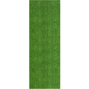 Ottomanson Artificial Grass Outdoor Runner Rug 2'7" x 10'  Waterproof Astro Turf with Drainage Holes  Patio & Lawn Decoration, Easy-Clean Dog Grass Mat